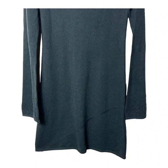 0389W. PRANA LONG SLEEVE COWL NECK KNEE LENGTH DRESS SIZE SMALL BLACK IN SOLID - Picture 4 of 9